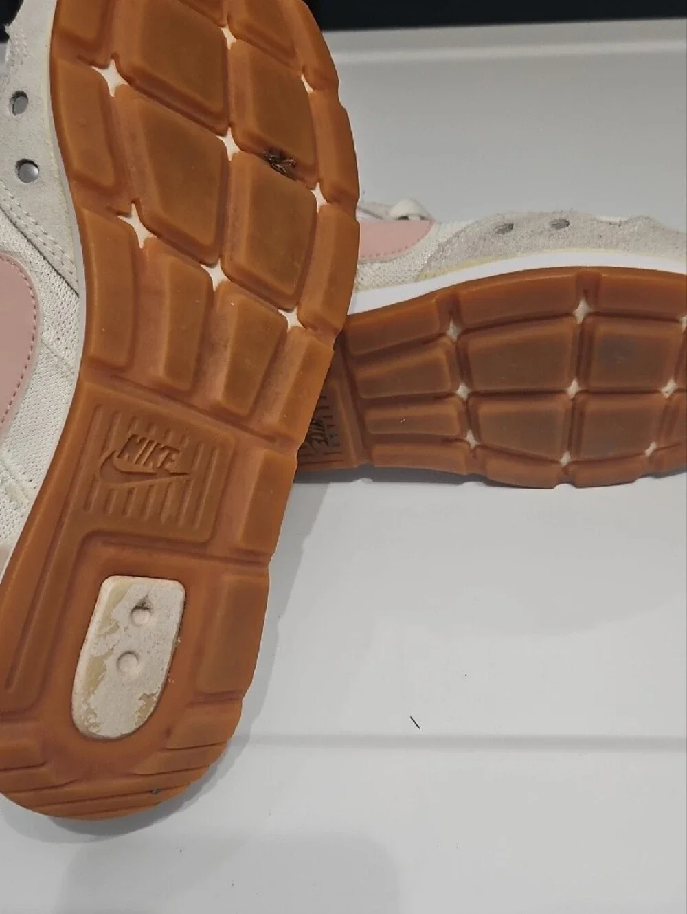Nike Women White with Light Pink Accent Sneakers